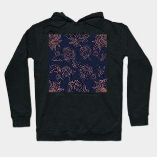 Birds & peonies Hoodie